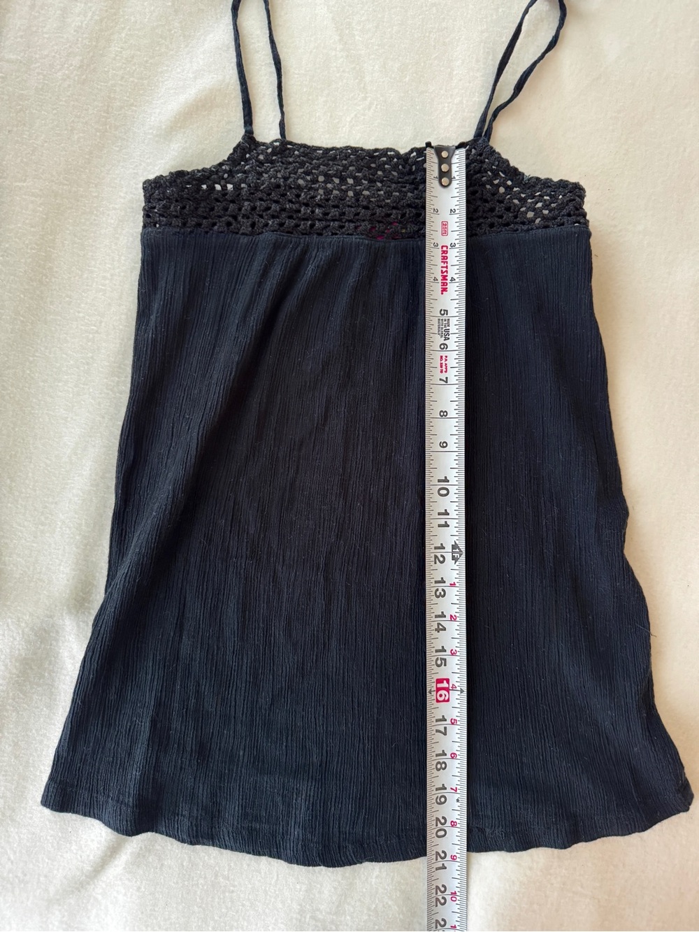 Vintage Sugar 17 Crochet Tank Top – Black – Size M - Picture 5 of 7